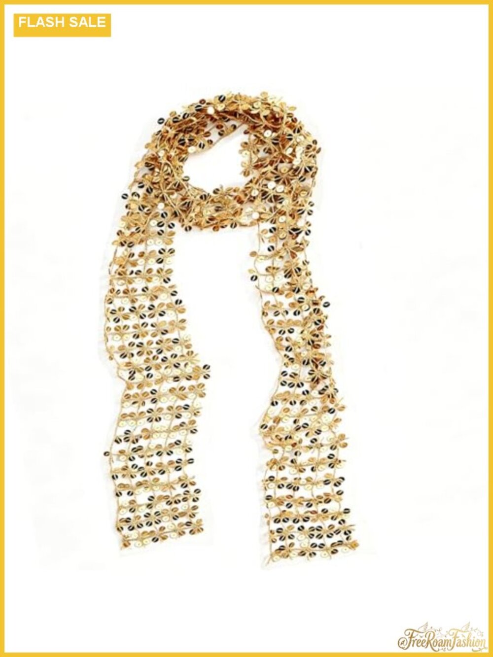Sequin Shawl Wrap Headscarf Necktie Belt One Size Lightweight